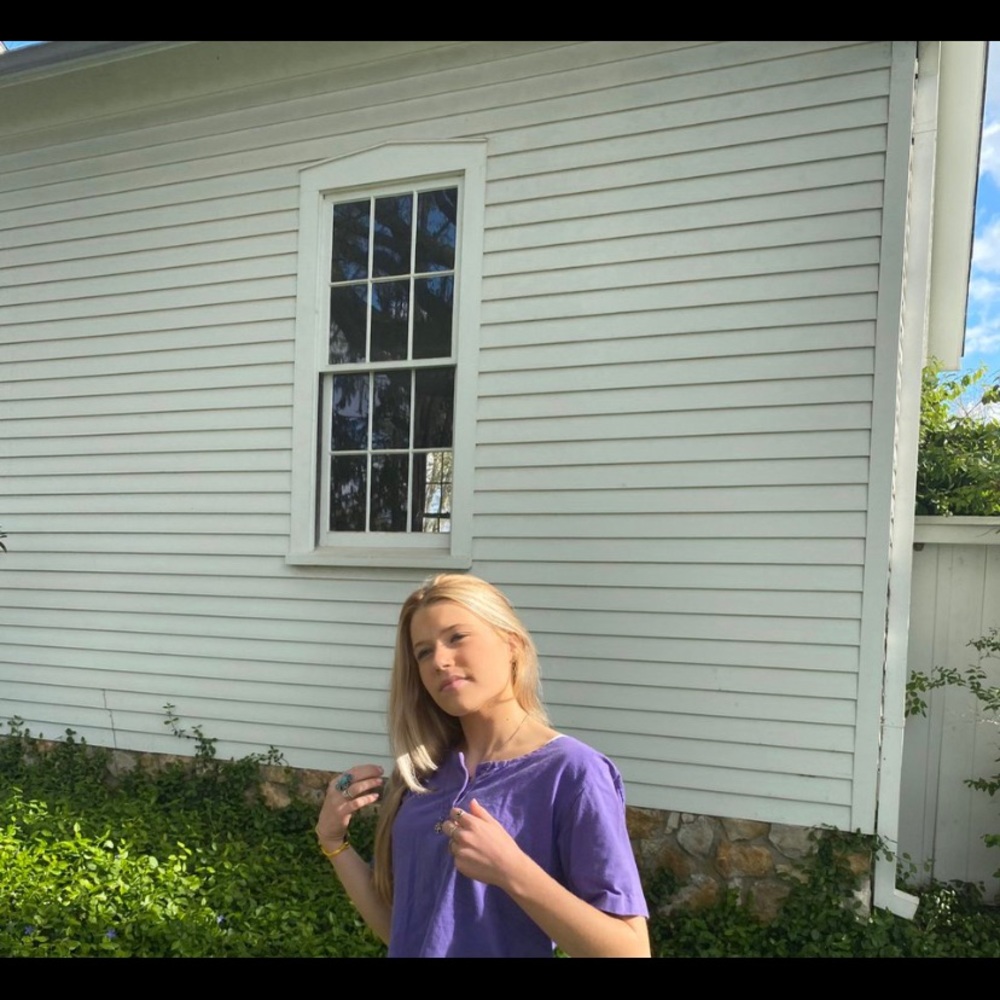 Thrifted cropped purple tee